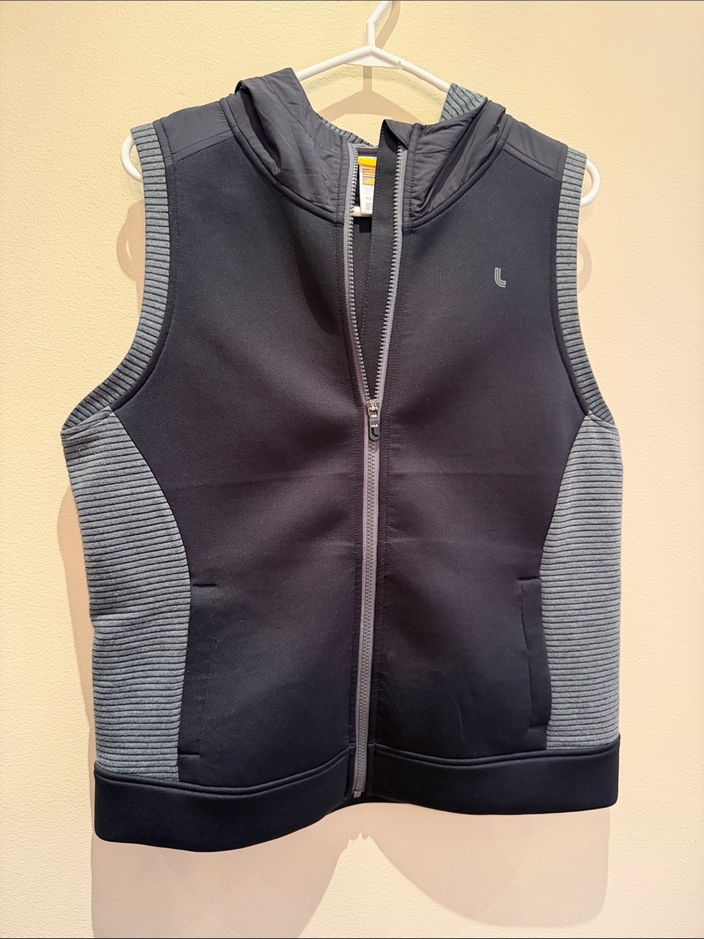 Lole - Woman's Hooded Zip Vest - Charcoal Gray and Black